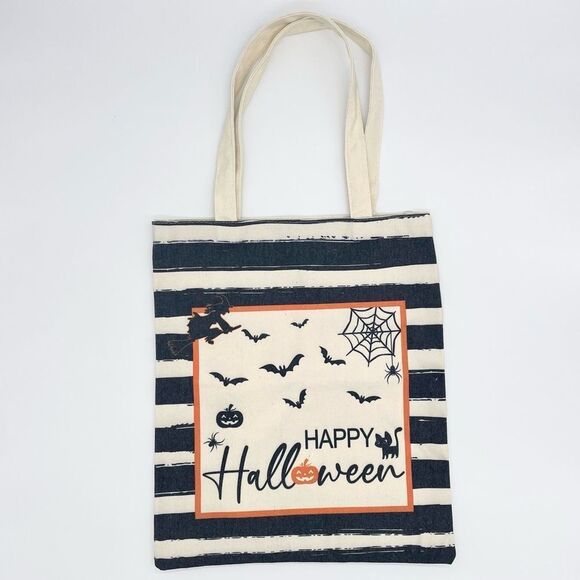 SET of 2 Canvas Halloween Canvas Totes - Picture 3 of 5